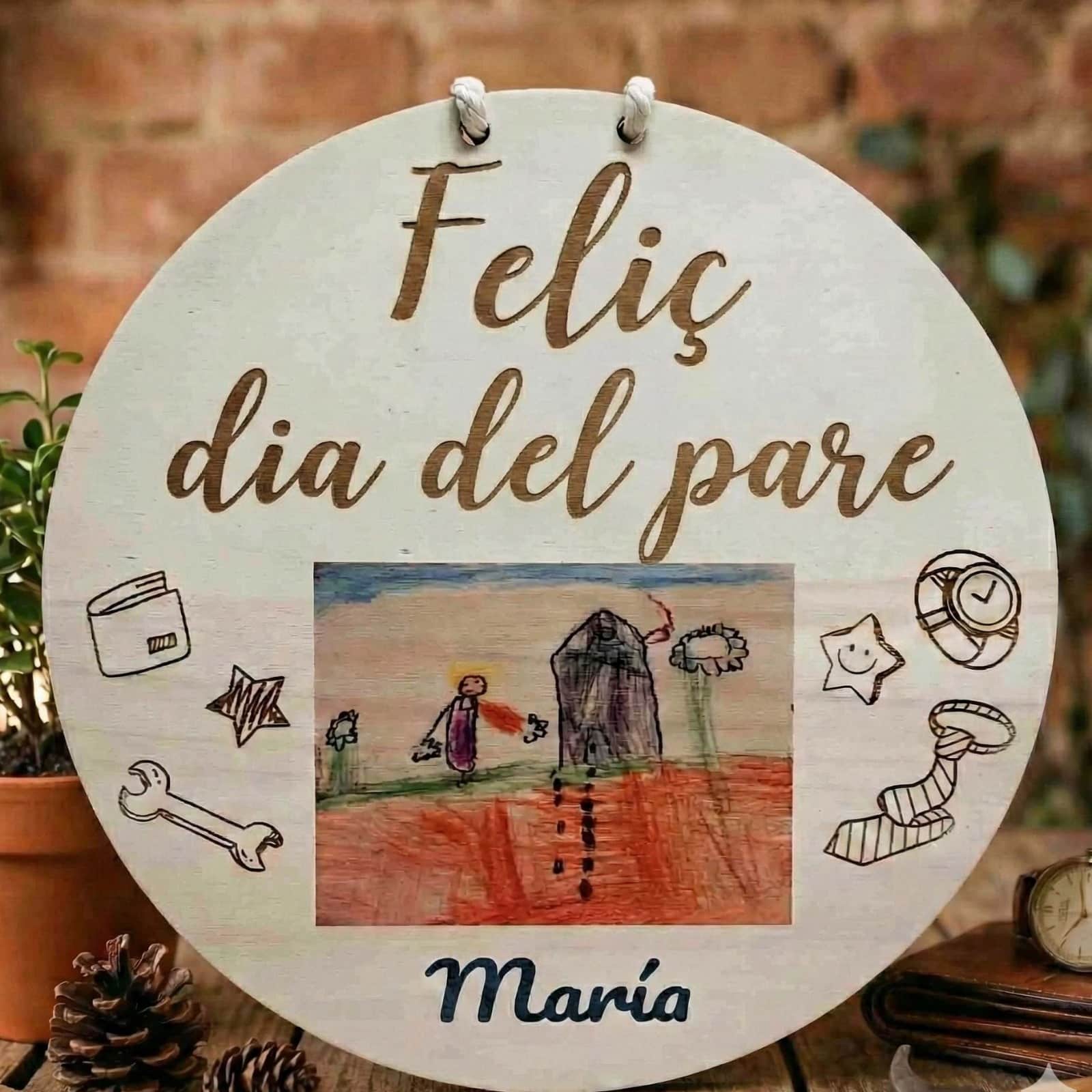 Placa personalitzada feliç día del pare